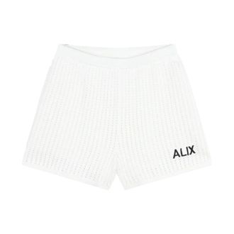 ALIX The Label Alix The Label - Gebreide Ajour Shorts - Dames - Korte broeken - Beige - Maat: L
