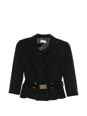 Elisabetta Franchi Womens Belted Double-Breasted Jacket