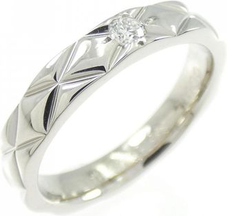 Chanel Matelasse Platinum 950 Band Ring (Pre-Owned)