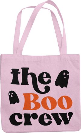 Generic The BOO Crew - Funny Ghost Halloween Themed Tote Bag (Pink)