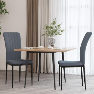 vidaXL Vidaxl - Sillas De Comedor 2 Unidades Terciopelo Gris Oscuro