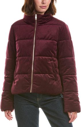 CeCe by Cynthia Steffe Velvet Puffer Jacket