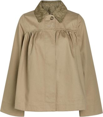Damson Madder Mini Mercedes Reversible Lace and Cotton Jacket - Beige - 12 (UK12 / M)
