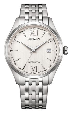Citizen Mechanical Automatic White Dial Mens Watch NJ0240-55A