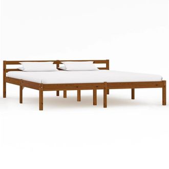 Berkfield Home Bed Frame Honey Brown Solid Pine Wood 160x200 cm