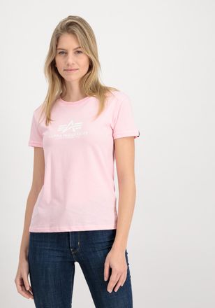 Alpha Industries T-Shirt ALPHA INDUSTRIES New Basic T-Shirt BL W, Damen, Gr. XS, pink (pastel pink), Obermaterial: 100% Baumwolle, Shirts T-Shirt