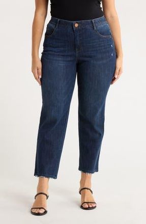 Democracy Distressed Straight Leg Jeans in Indigo Artisanal at Nordstrom Rack, Size 20W