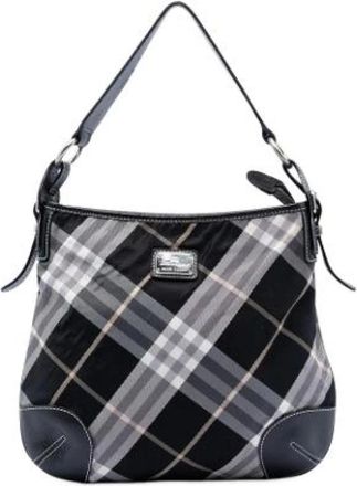 Burberry Borsa Hobo Supernova Check Pre-owned - - Pre-owned - Donna - Nero - ONE SIZE
