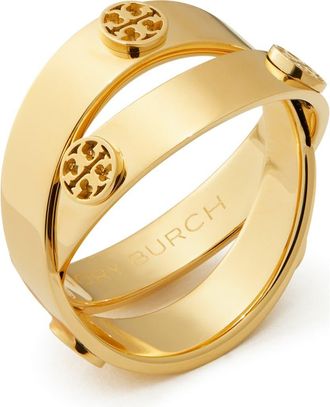 Tory Burch Icon Double Ring in Tory Gold at Nordstrom, Size 7