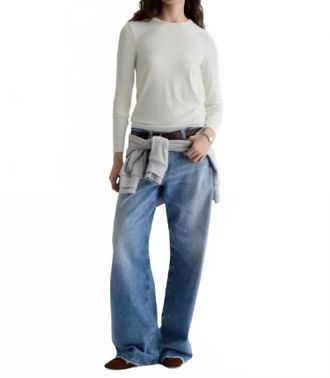 AG - Adriano Goldschmied Julia Essential Long Sleeve Tee In Powder