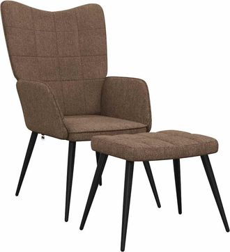 vidaXL Sill&oacute;n De Relax Con Reposapi&eacute;s Tela Marr&oacute;n Vidaxl