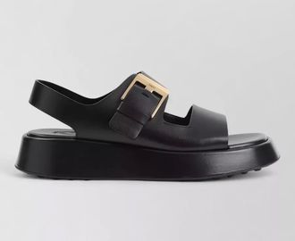 Tod's leather wedge sandals