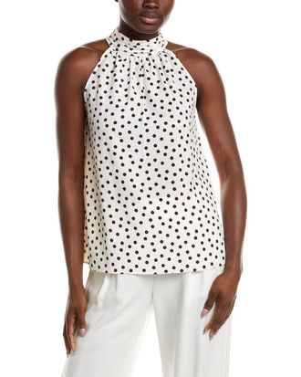 Anne Klein Shirred Neck Blouse
