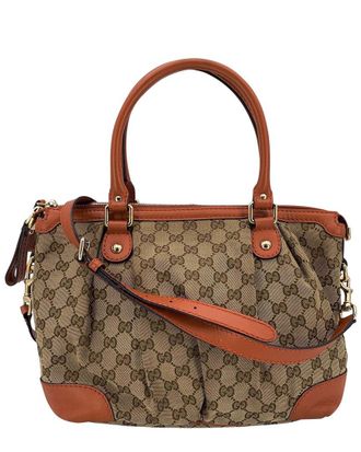 Gucci Beige Cotton Sukey Tote (Authentic Pre-Loved)