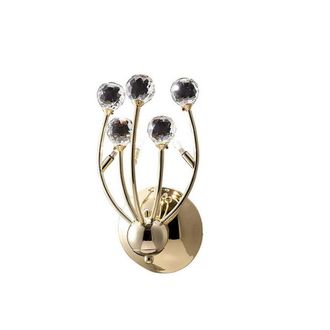 Netlighting Xeena Wall Lamp French Gold 3 Light G4 Switched Crystal