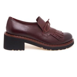 Calpierre Fringed Moccasin Loafer - female - CALPIERRE - Pumps - Red - 5 1/2 UK - Shoes