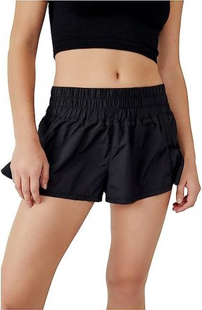 Free People Movement Get Your Flirt On Shorts Womens Shorts Black : LG (Womens 12), Jersey/Polyester