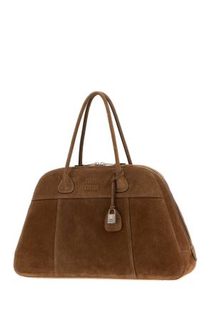 Miu Miu Womens Brown Suede Vivant Shopping Bag Cacao Borse A Mano