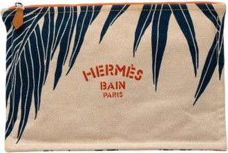 Herm&egrave;s Pre-owned Clutches, female, Beige, Size: ONE SIZE Pre-owned Pencil Case