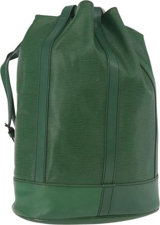 Louis Vuitton Randonnee Epi Leather Green Leather Backpack Bag (Pre-Owned)