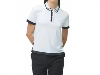 Tilley Boxy Polo In White And Black