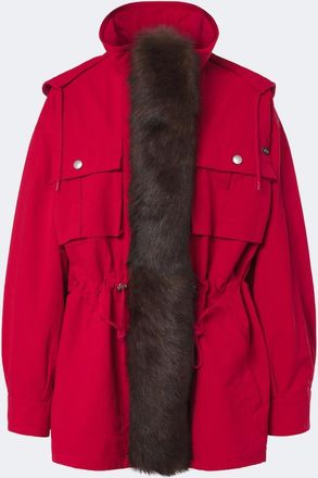 Prada Shearling-trimmed technical parka