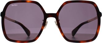 Max Mara Square Womens Dark Havana Smoke Grey MM0059-D - Brown - One Size