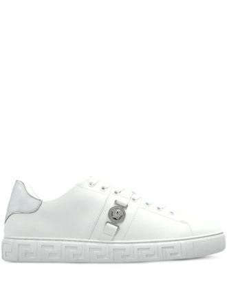 Versace logo low-top sneakers - White
