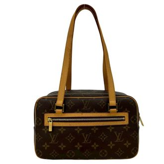 Louis Vuitton Brown Leather Pvc Handbag Shoulder Bag Tote Bag (Pre-Owned)