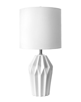 nuLOOM Nuloom 24In Cassie Ribbed Ceramic Linen Shade Table Lamp