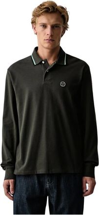 A|X Armani Exchange Polo de Manga Larga - Tops - Hombre - Verde - 2XL