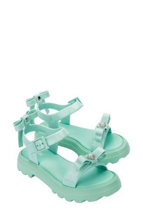 Melissa Town Bow Ankle Strap Platform Sandal in Green at Nordstrom Rack, Size 10