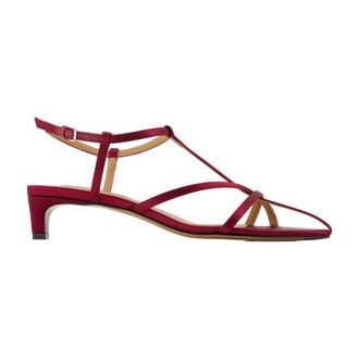 Jil Sander Cage Low-Heel Sandal - female - Jil Sander - High Heel Sandals - Red - 2 UK - Shoes