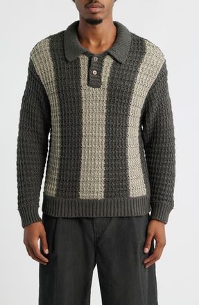 Obey Textured Rugby Polo Sweater in Chimera Multi at Nordstrom, Size Xx-Large