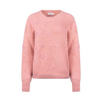 Nukus Nukus, Truien & Vesten, Dames, Roze, 2Xl, Polyester, Konstanza Pullover Flower