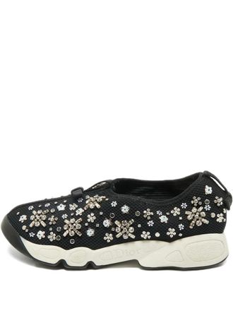 Dior Fusion crystal-embellishment sneakers - Black