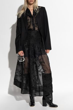 Ganni Floral-patterned Skirt, Womens, Black