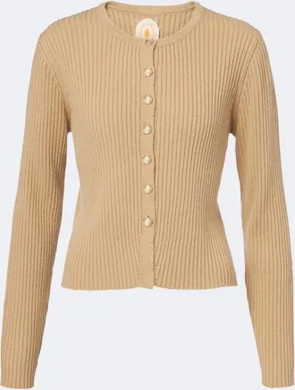 Jardin Des Orangers Ribbed-knit wool and cashmere cardigan