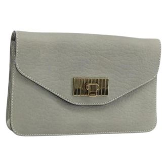 Chlo&eacute; Pre-owned Clutches, female, Gray, Size: ONE SIZE Pre-owned Clutch Bag