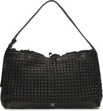 Kazar Zwarte gevlochten leren handtas - Dames - Schoudertassen - Zwart - ONE Size - Leer - Tassen