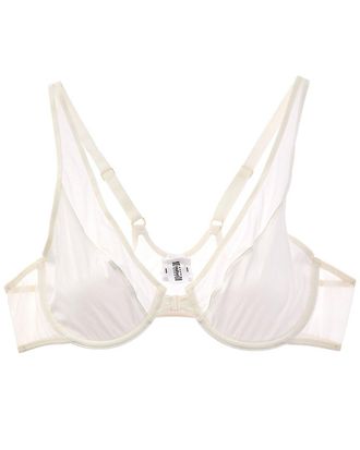 Wolford Sheer Opaque Front Close Plunge Bra