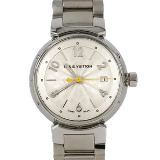 Louis Vuitton Pre-owned Tambour Polshorloge - Dames - Vintage Horloges - Grijs - ONE Size - Vintage
