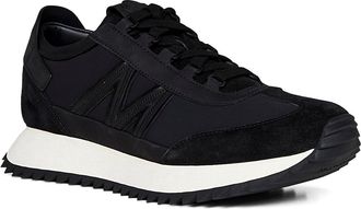 Moncler Mens Sneakers Pacey2 Black Suede And Nubuck Calf Leather Trainers