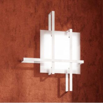 Top-Light Top-light - Plafoniera moderna top light cross 1106 70 e27 led metallo vetro lampada soffitto, finitura metallo bianco