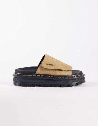 Dr. Martens Dr. Martens - ZebZag - Sliders in camoscio color cuoio savana-Marrone