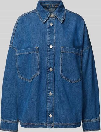 Vila Jeansjacke mit Umlegekragen Modell CREEK in Jeansblau, Gr&ouml;&szlig;e 36