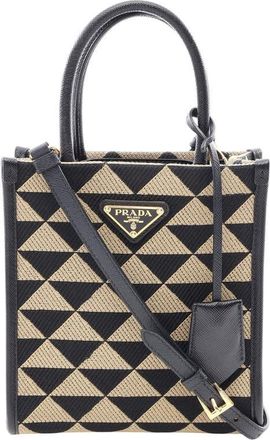 Prada Pre-owned Prada Mini Embroidered Jacquard Symbole Triangolo Satchel Unisex DGC3X05Z4Z63TUA2