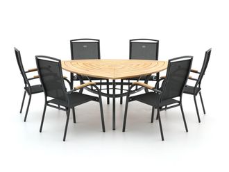 Hartman Hartman Raffaelo/Triangular 170cm dining tuinset 7-delig stapelbaar