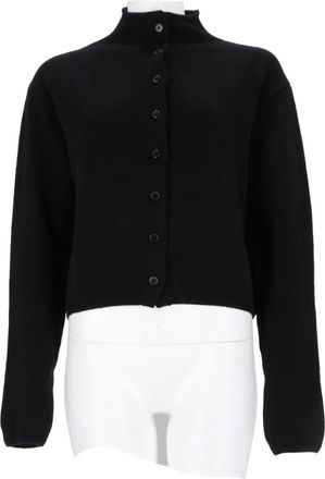Khaite Cropped Cardigan With High Neckline And Ribbed Details