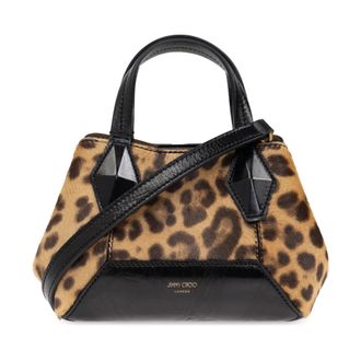 Jimmy Choo London Diamond Tote XS - Dames - Mini tas - Beige - ONE Size - Leer - Tassen